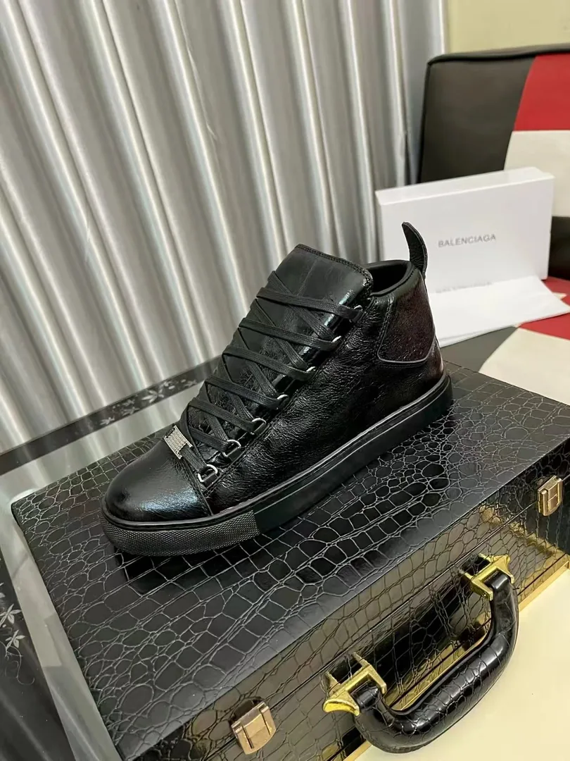 Balenciaga Arena Black Leather Sneakers