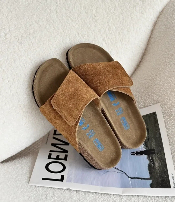 Cork Sole Velcro Slides — QC