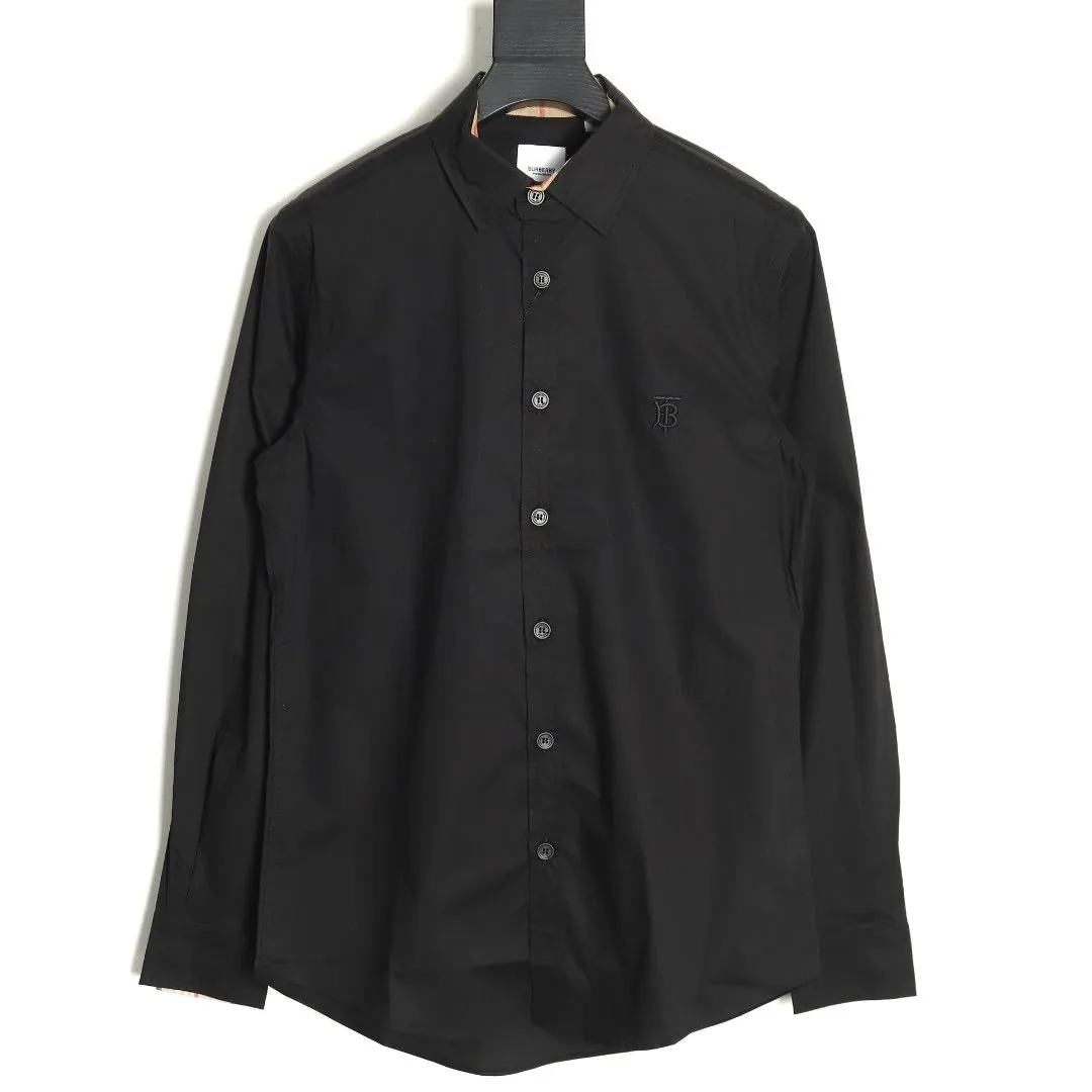 Embroidered Poplin Cotton Long-Sleeve Shirt — Photo 3