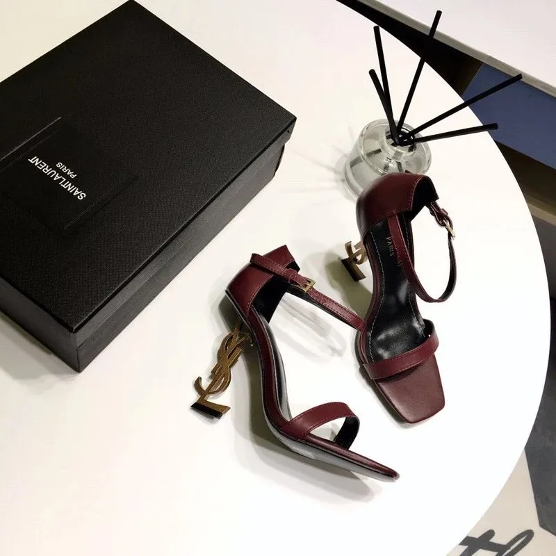 Saint Laurent Opyum Black White High Heels — Photo 11