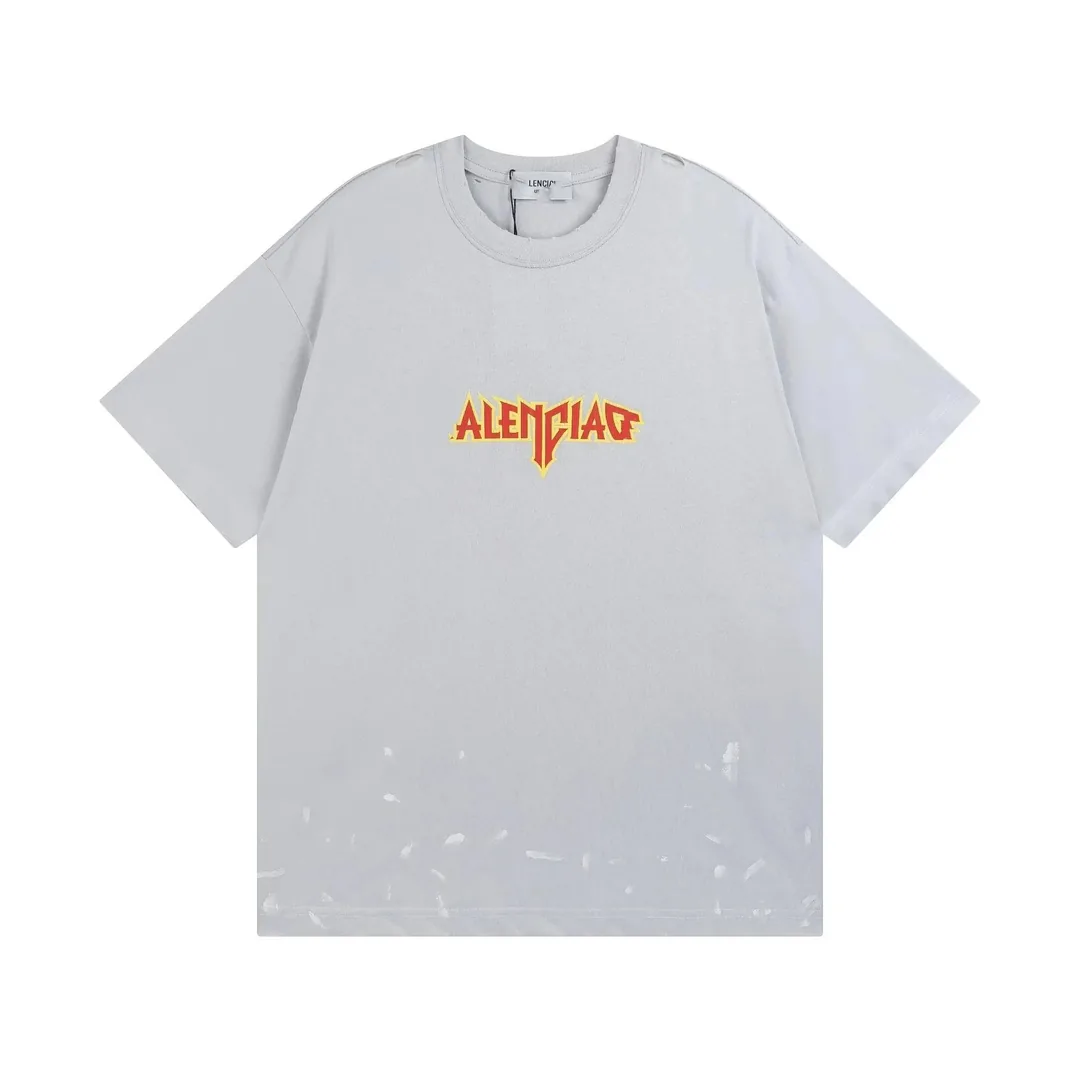 Balenciaga Flame Logo Print Black T-Shirt — Photo 2