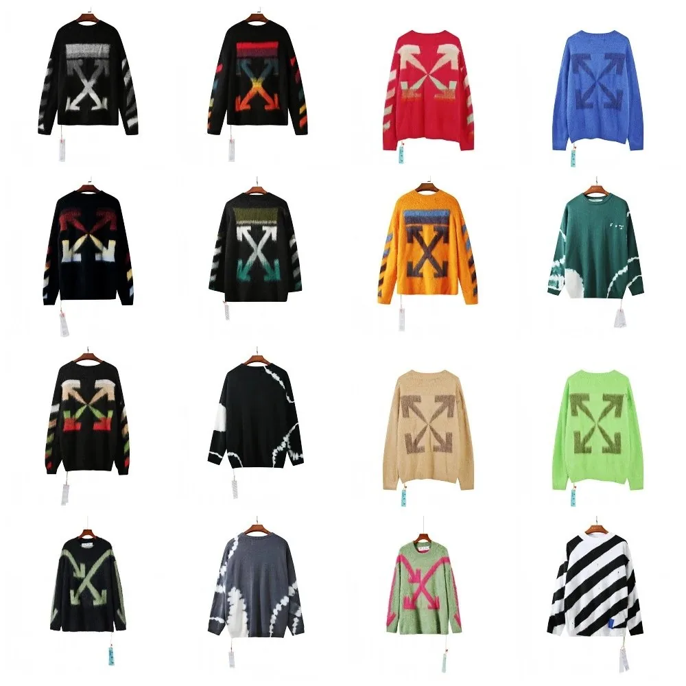 Gradient Arrow Mohair Knit Sweater — QC