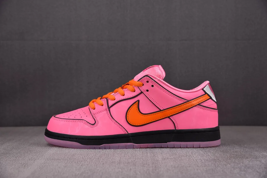 Pink Nike Dunk Low Powerpuff Girls