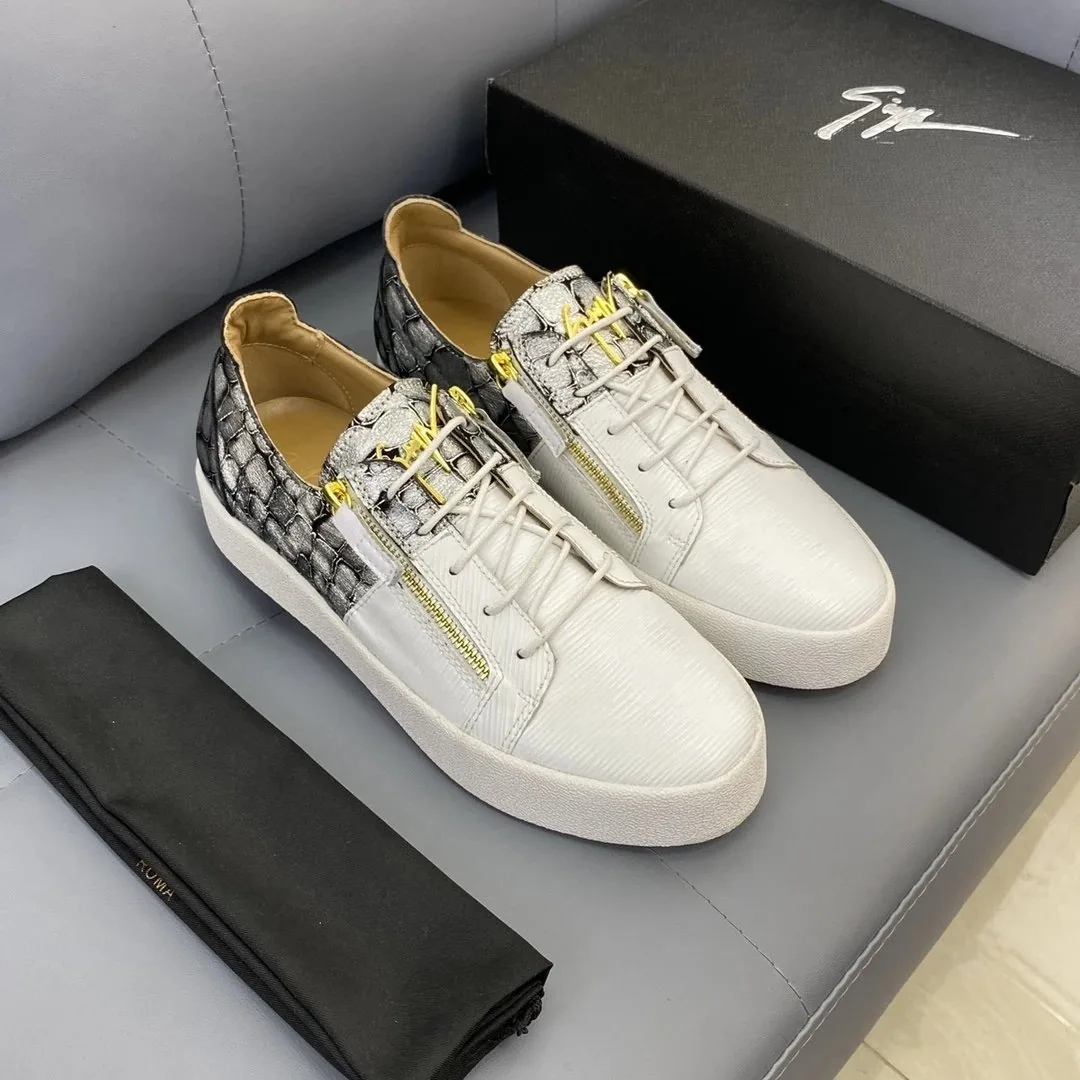 Giuseppe Zanotti Kriss High-Top Cream Sneakers — Photo 12