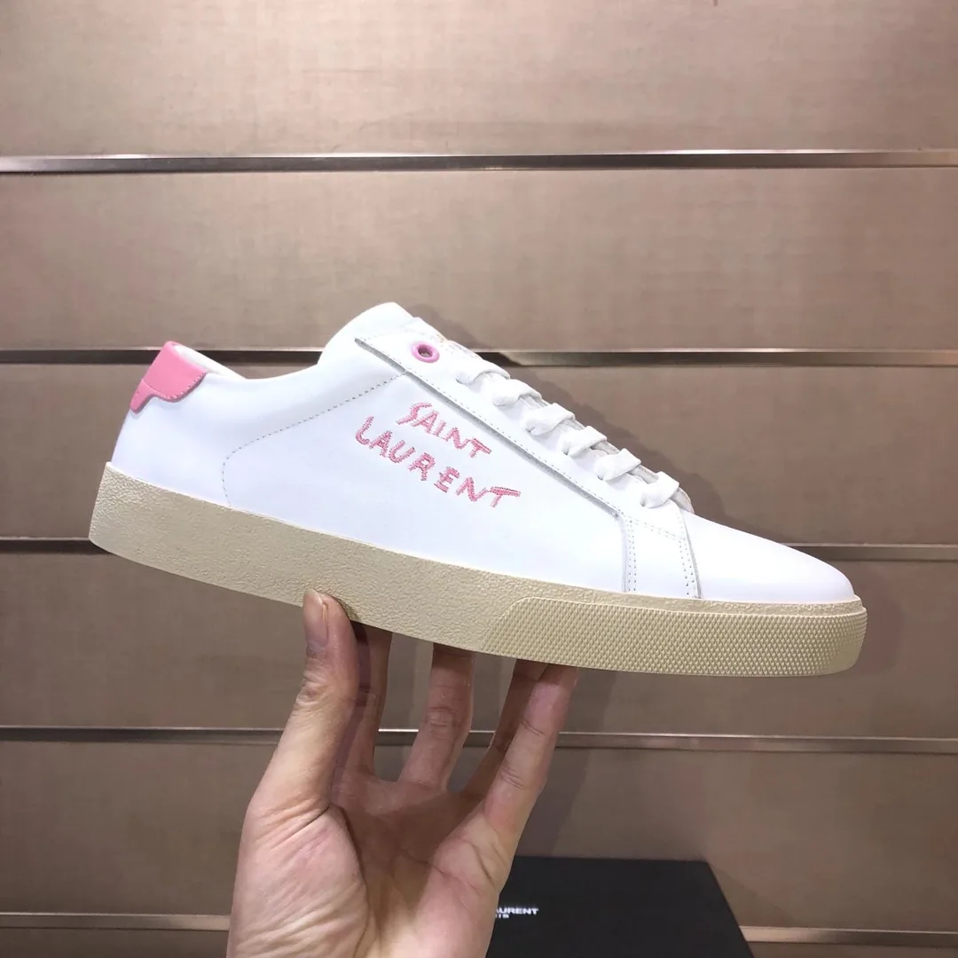 Saint Laurent White Logo Sneakers — Photo 3