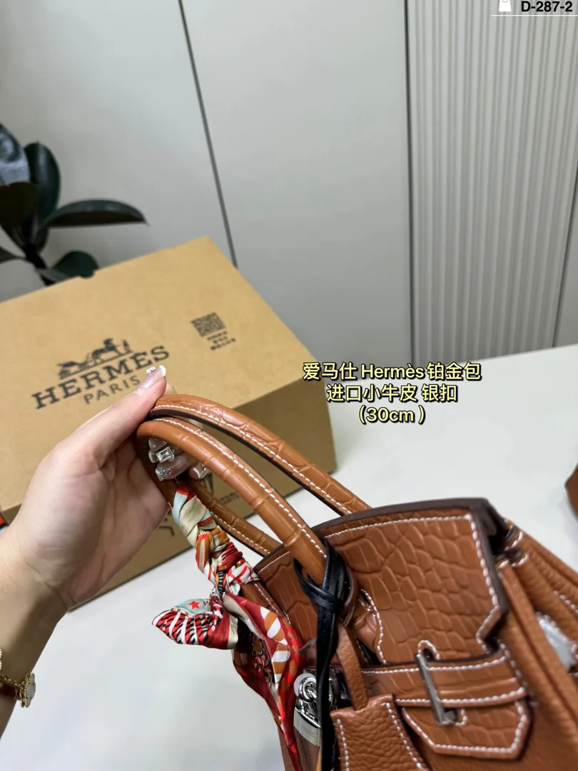 Hermes Birkin Touch Crocodile Trim Bag — photo 11