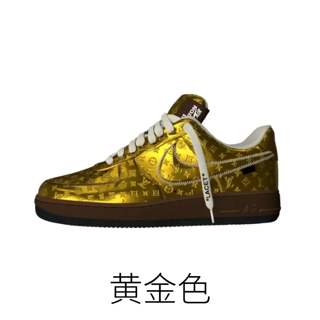 Louis Vuitton LV x Nike Air Force 1 Red White Sneakers — QC