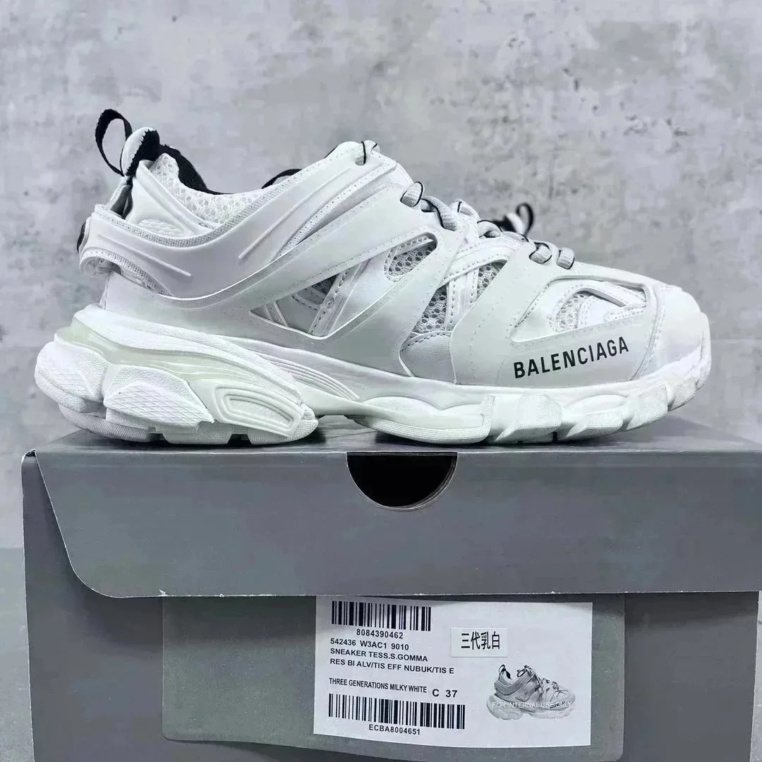 Balenciaga Track White Athletic Sneakers — Photo 10