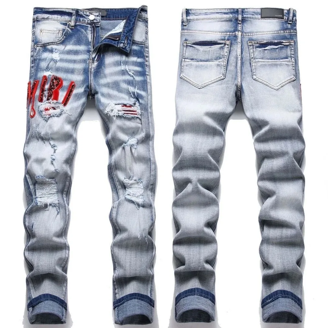 Amiri Embroidered Jeans — Photo 15