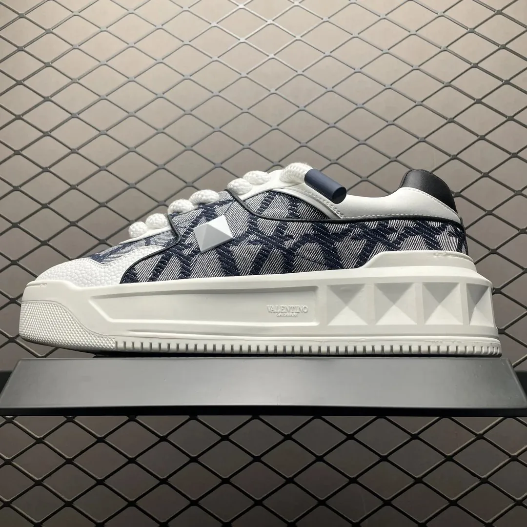 Valentino Black White Stud Sneakers — photo 2