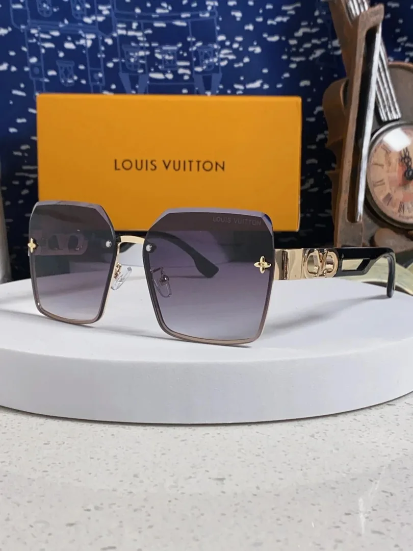 Gold Irregular Metal Sunglasses — QC