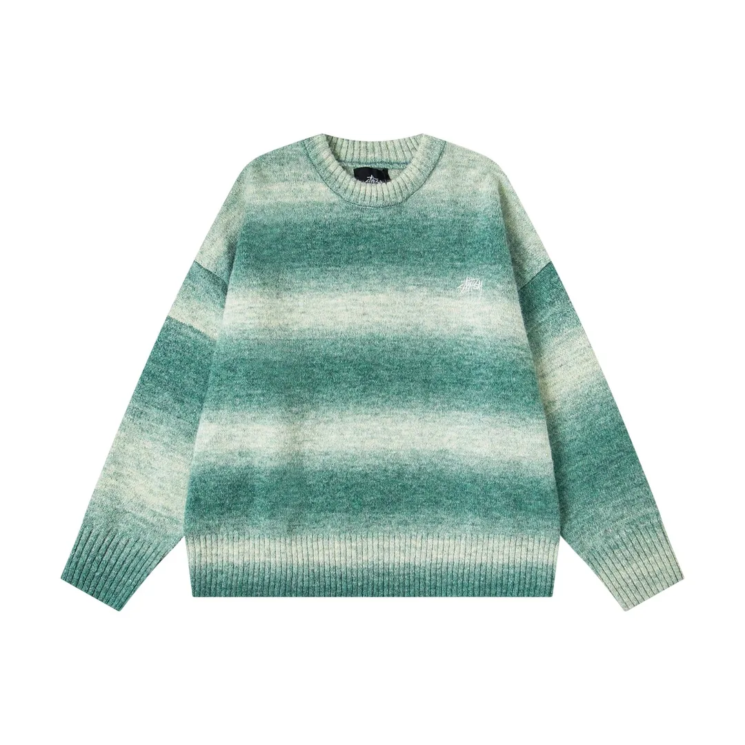 Black Eight Jacquard Crewneck Sweater — Photo 4