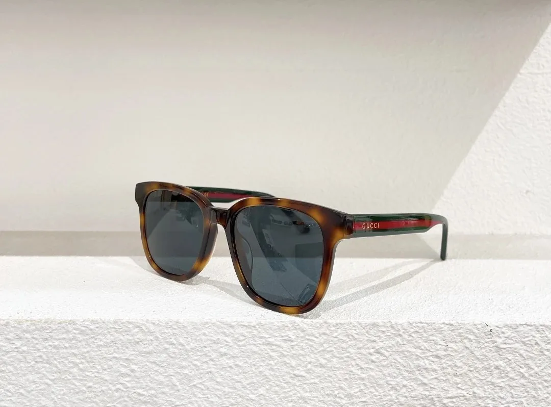 Gucci Web Stripe Square Sunglasses Black — Photo 4
