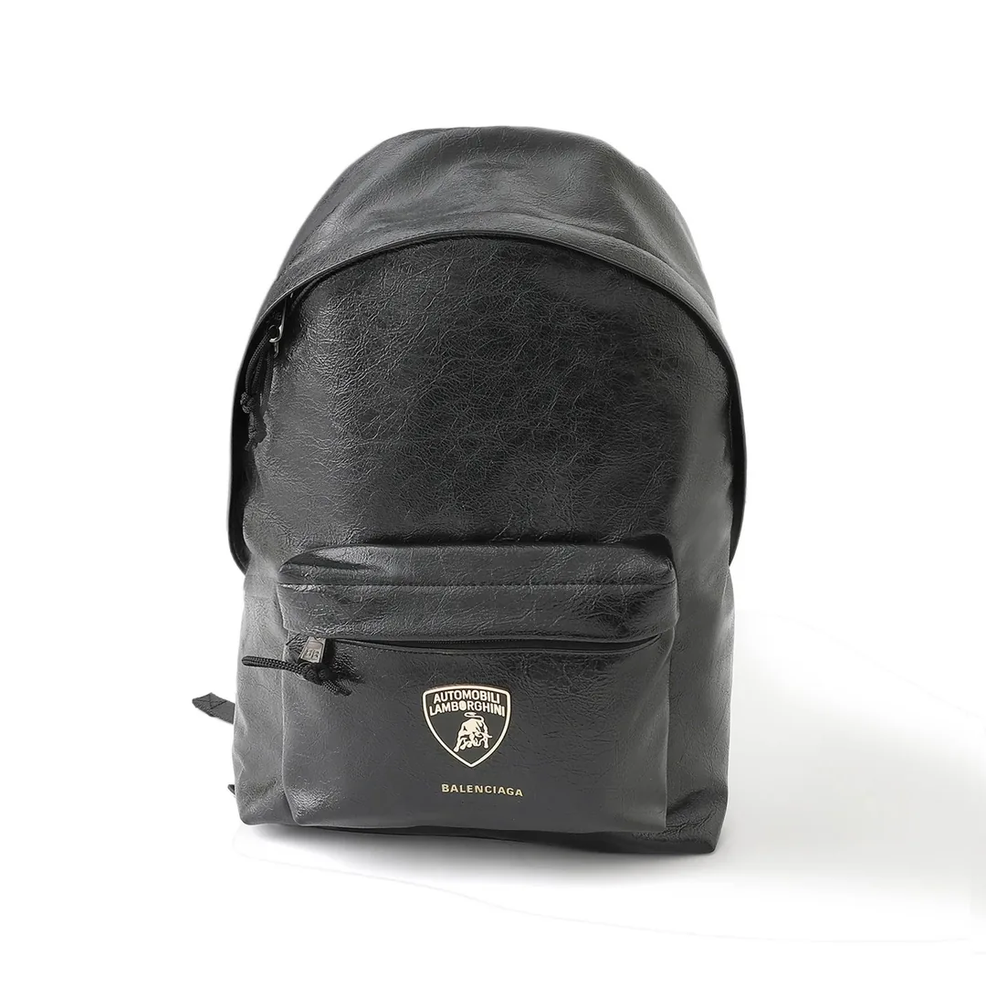 Balenciaga Logo Waxed Leather Backpack — photo 3