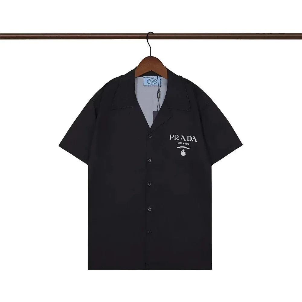 Prada Camo Triangle Logo Short Sleeve Shirt — Photo 11