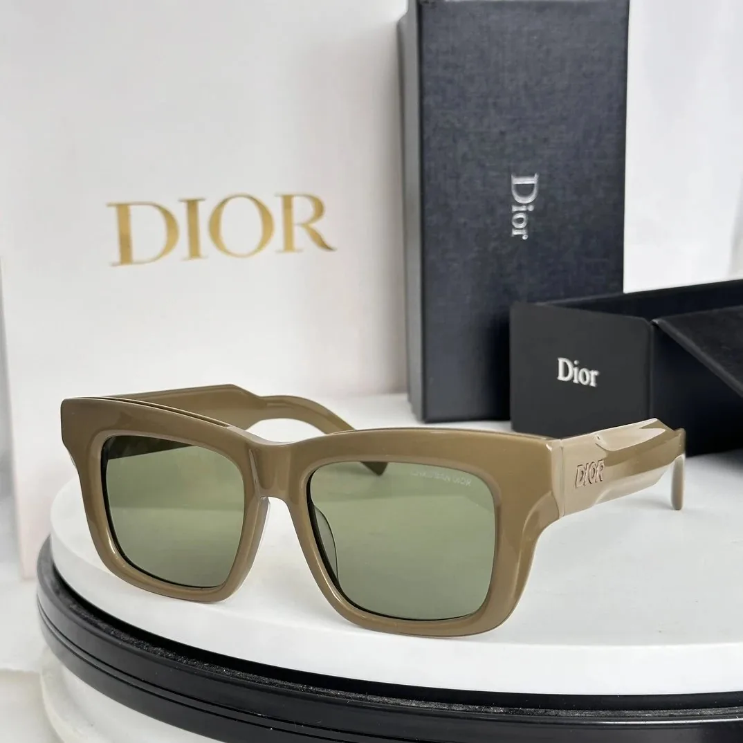 Dior Logo Square Sunglasses Black — QC