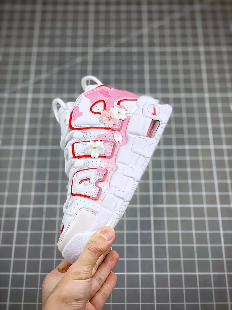 Nike Air More Uptempo Sakura Pink Sneakers — Photo 6