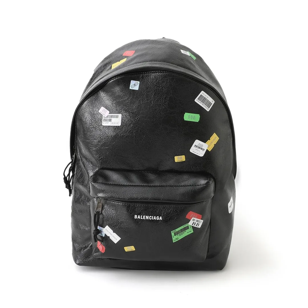 Balenciaga Logo Waxed Leather Backpack — photo 2