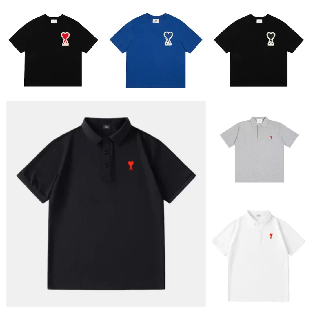AMI Paris Heart Logo Polo Shirt and Tee Collection