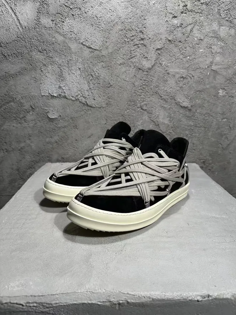 Rick Owens Low-Top Court Sneakers — QC