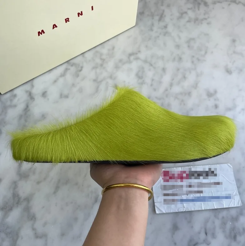 Marni Calfskin Fussbett Sabot Mule — QC
