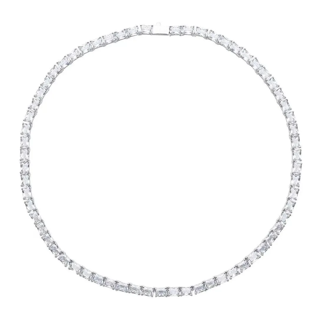 Rhinestone Tennis Chain Necklace — Photo 10