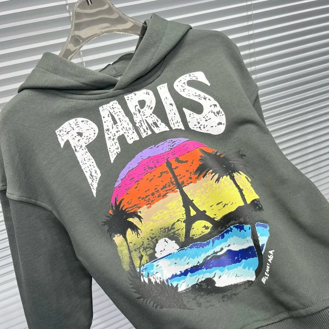 Paris Print Kids Hoodie — Photo 5