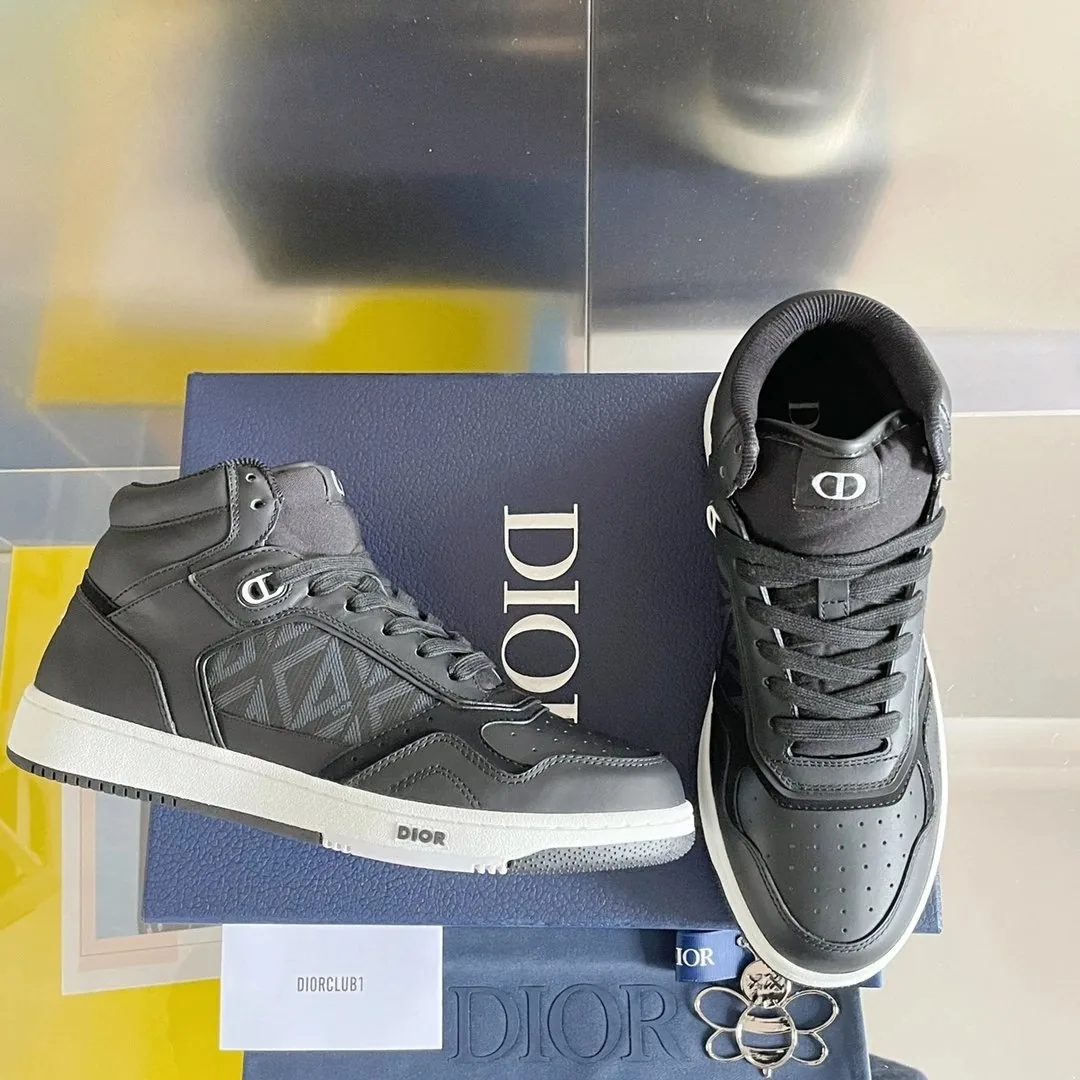 Dior B27 Grey White Mid-High Sneakers — photo 3
