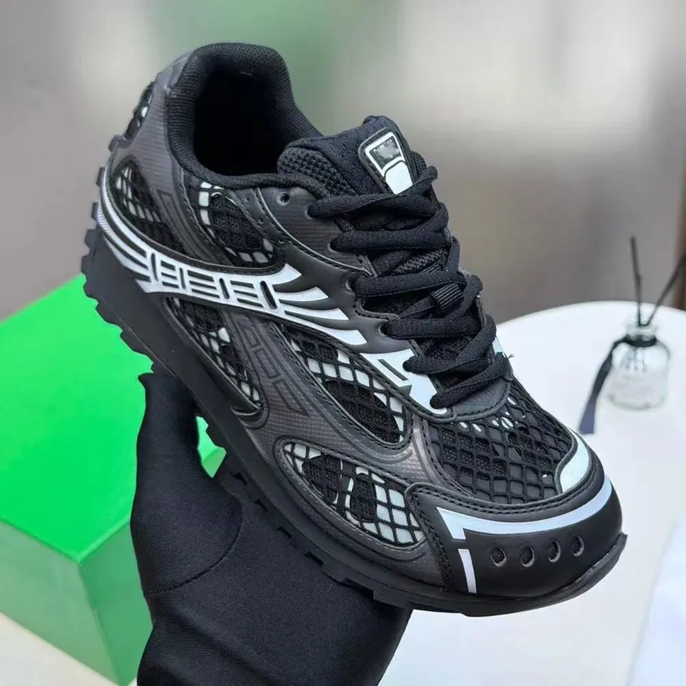 White Mesh Platform Trainers — QC
