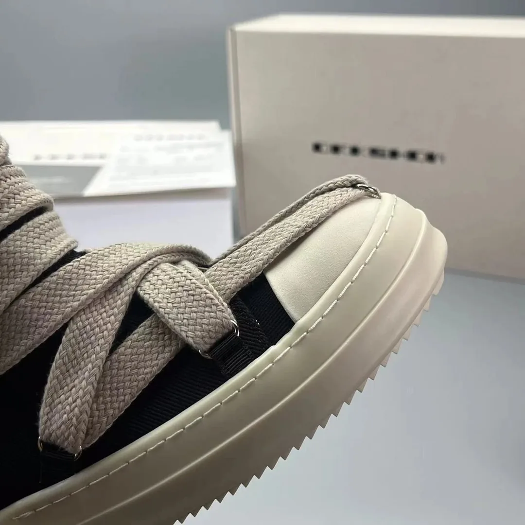 Rick Owens Ramones Black White Street Plain Sneakers — photo 11
