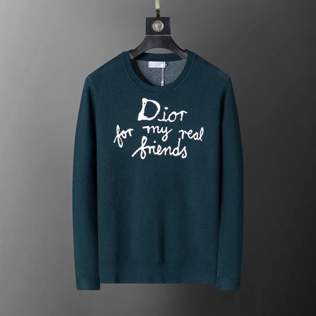 Crewneck Letter Embroidered Knit Sweater — photo 9