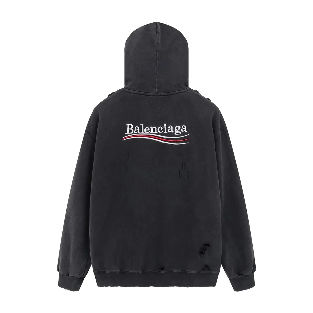 Balenciaga Paris Graffiti Logo Hoodie White — photo 12