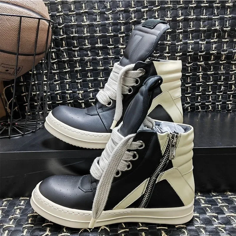 Rick Owens Geobasket Grey Dark Chunky Sneakers