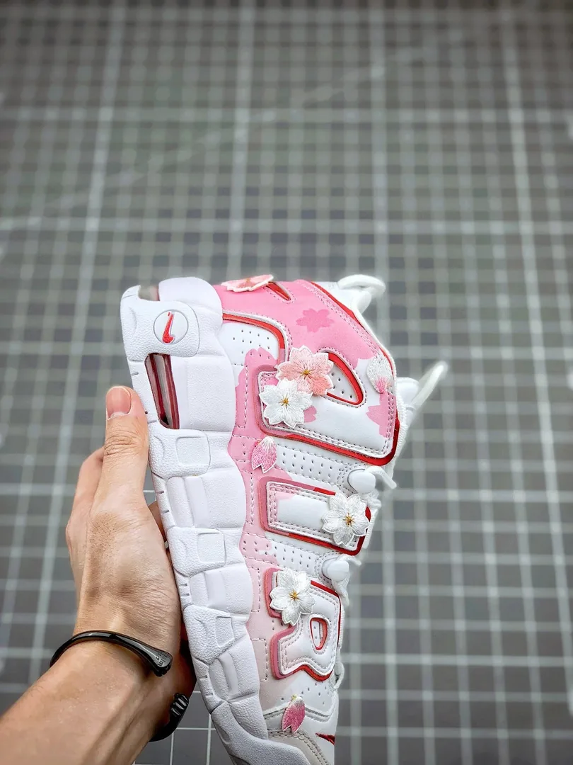 Nike Air More Uptempo Sakura Pink Sneakers — Photo 9