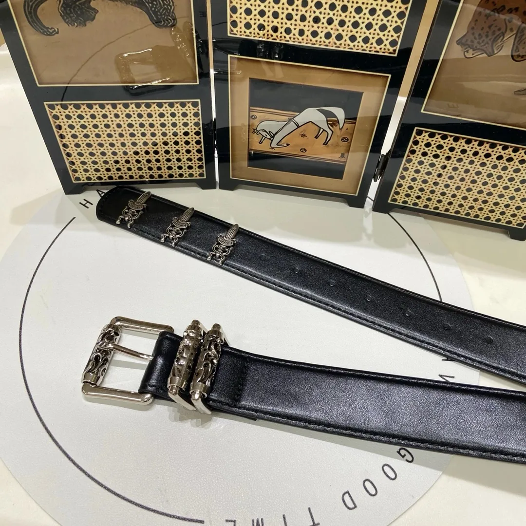 Chrome Hearts Black Leather Belt — photo 2