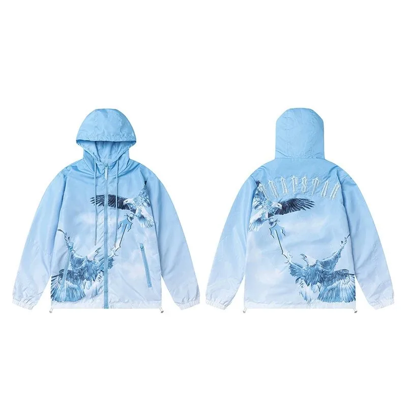 Blue Gradient Embroidered Windbreaker — Photo 4