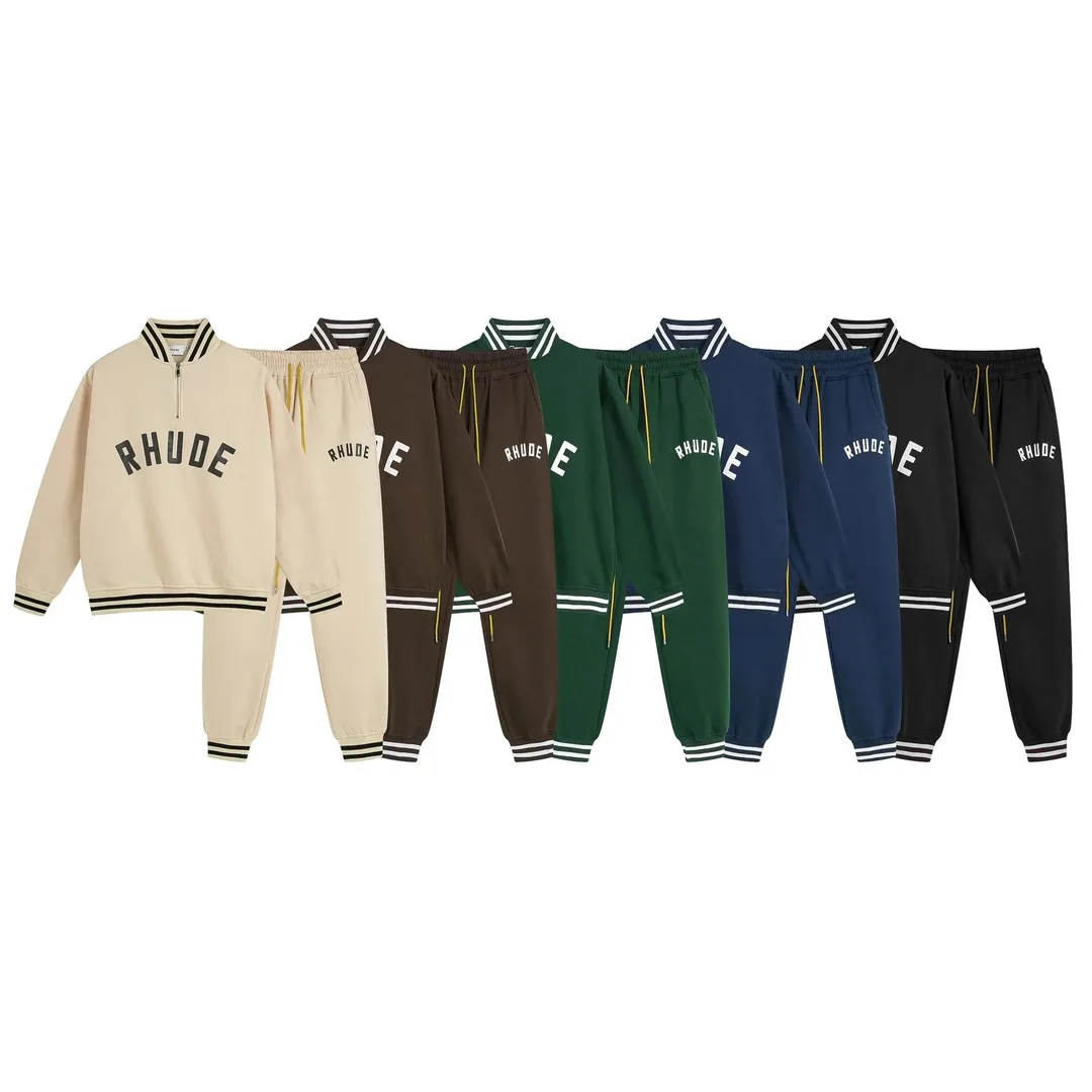 Letter Fleece Sweatpants Set — Photo 5