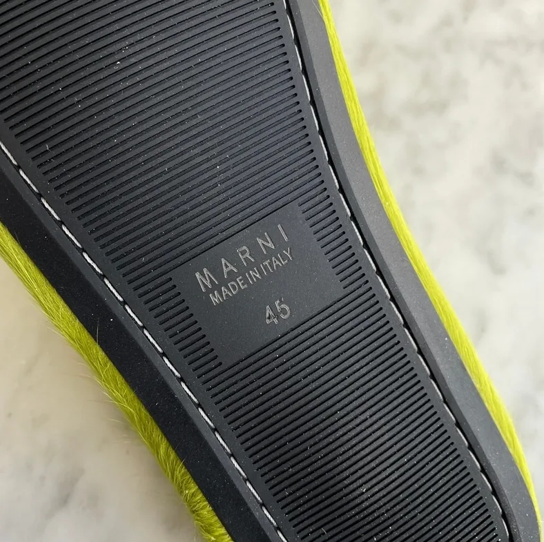 Marni Calfskin Fussbett Sabot Mule — QC
