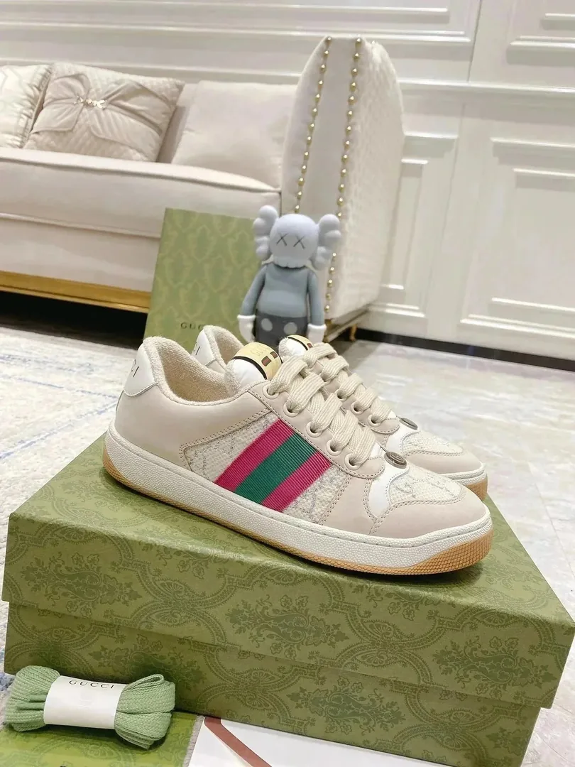 Gucci Ace Louis Vuitton Grey White Sneakers — Photo 12