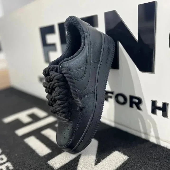 Nike Air Force 1 Black Skate Shoes — QC
