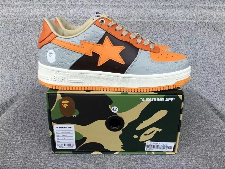 Bape Sta Multicolor Lace-Up Skate Shoes — QC
