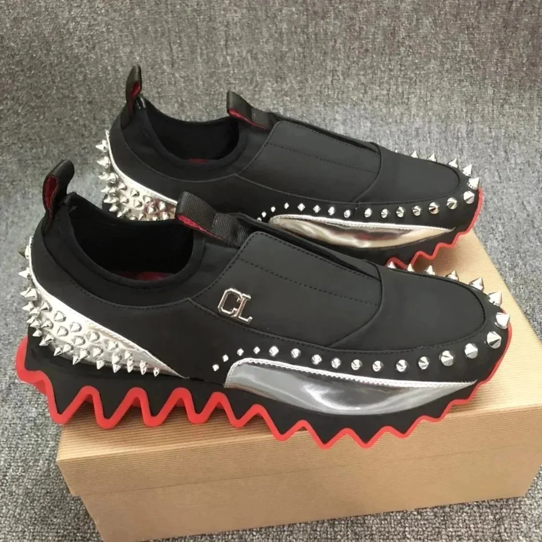 Christian Louboutin White Zip-Up Sneakers — QC