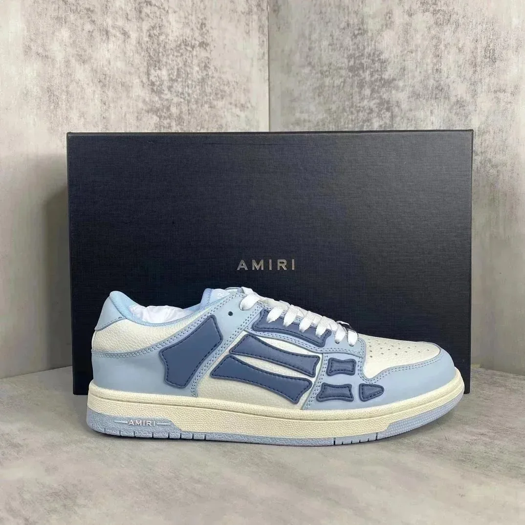Amiri Skel-Top Low Blue White Runners — photo 5