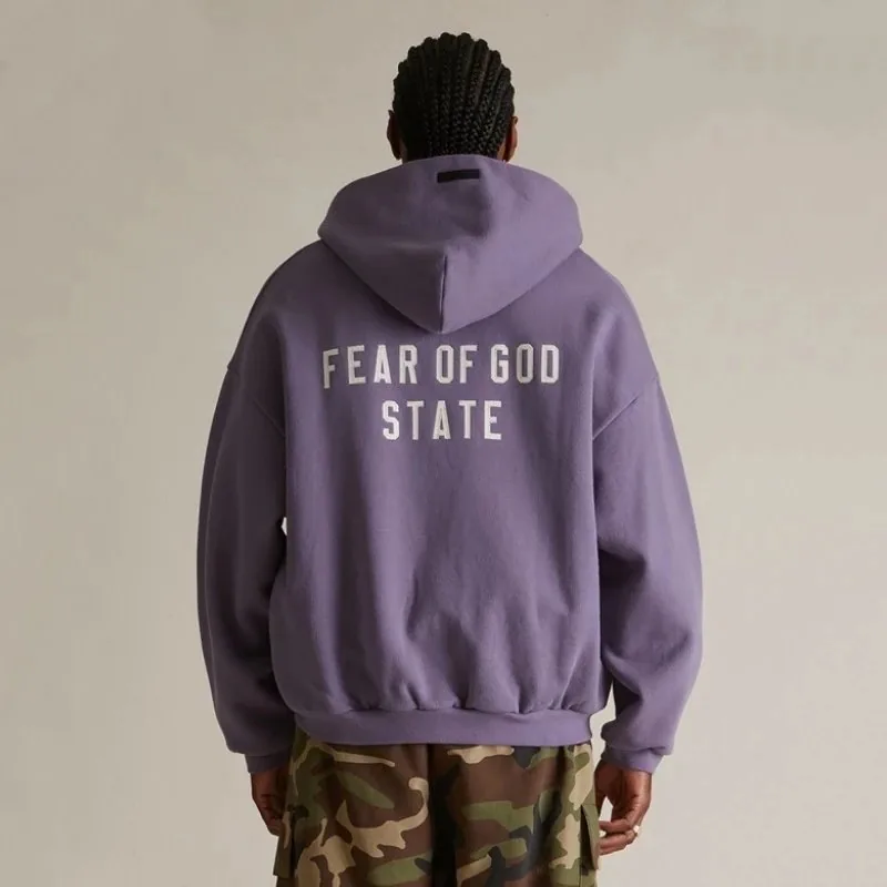 Essentials Embroidered Letter Zip Hoodie — Photo 6