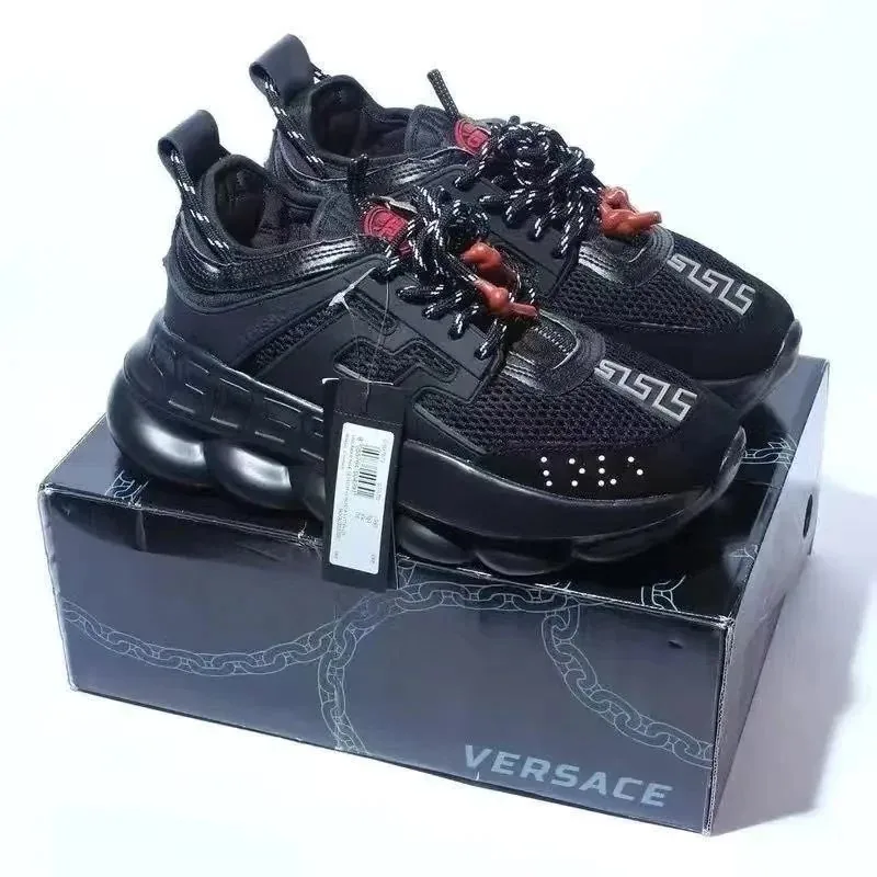 Versace Chain Reaction Navy Low-Top Sneakers — photo 2