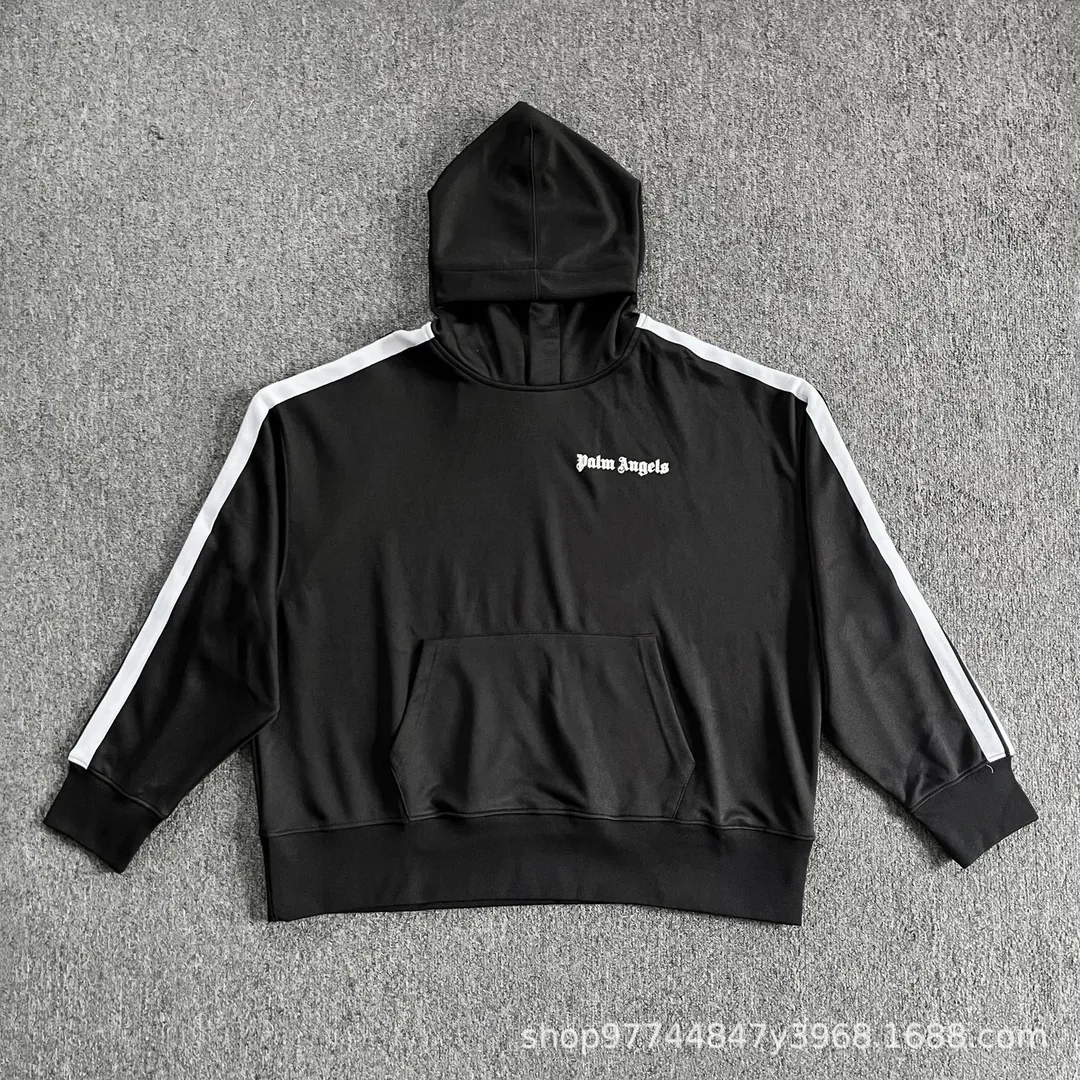 BBC Drawstring Striped Hooded Hoodie — Photo 11