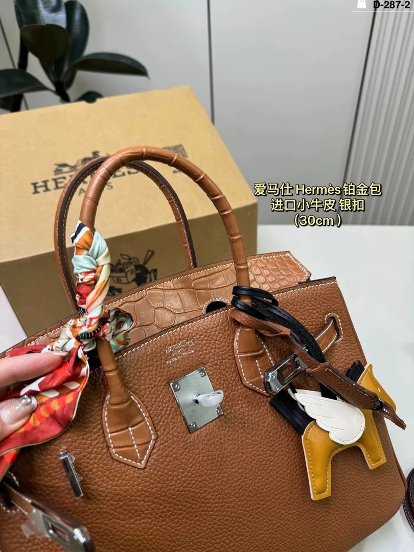 Hermes Birkin Touch Crocodile Trim Bag — Photo 14