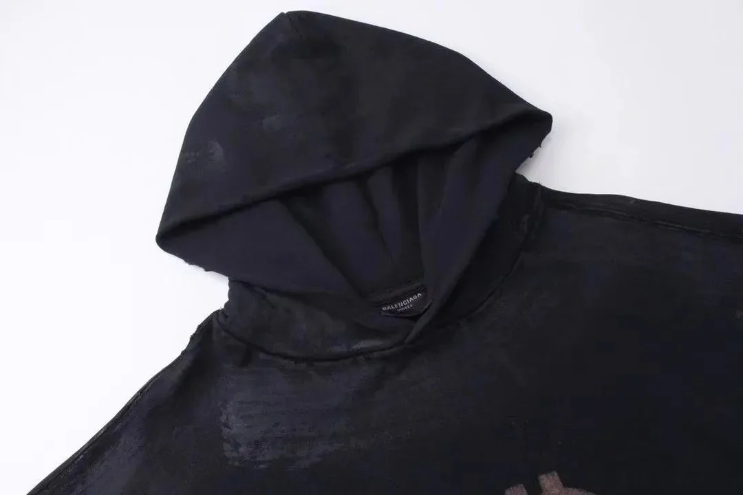 Balenciaga Laurel Logo Black Sweatshirt — Photo 3