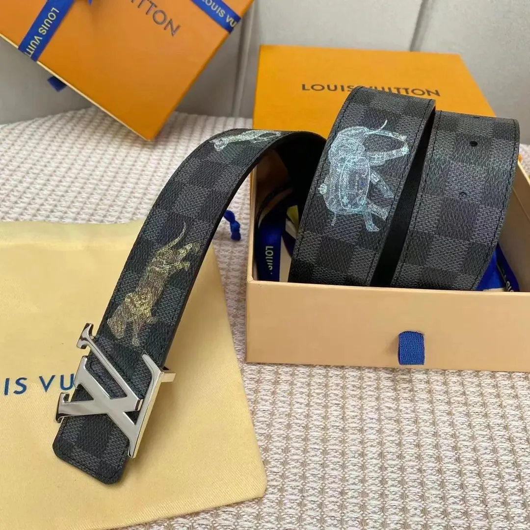 Louis Vuitton Damier Graphite LV Buckle Belt — QC