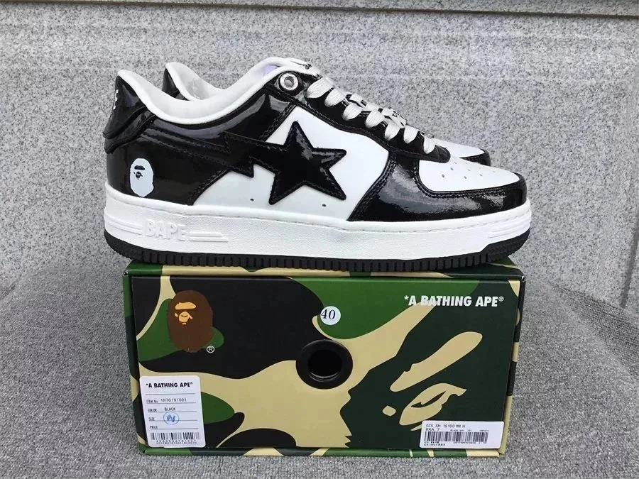 Bape Sta Multicolor Lace-Up Skate Shoes — QC